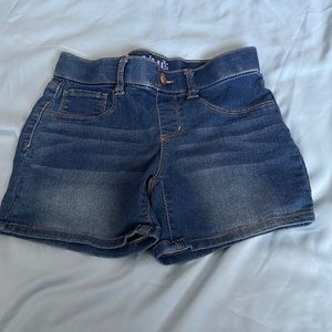 Stretch denim shorts